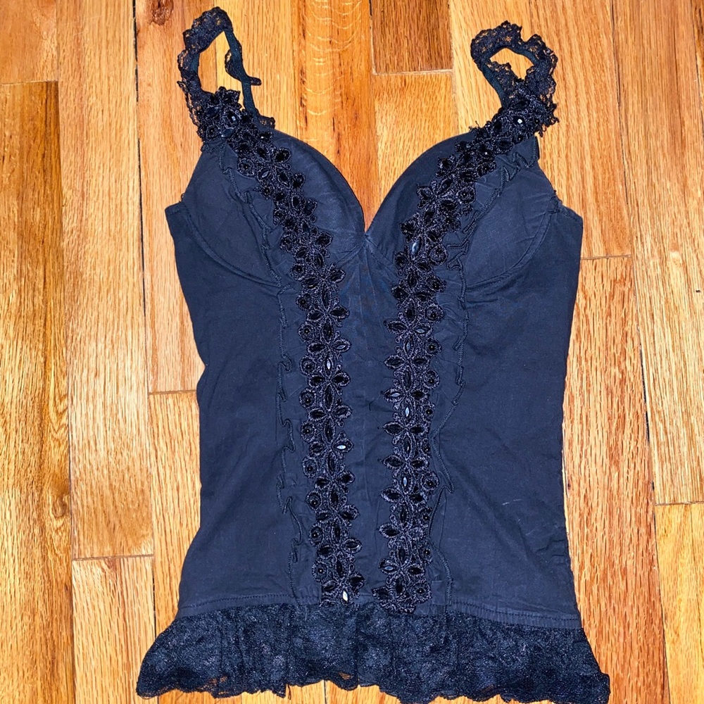 Black Bedazzled Bustier